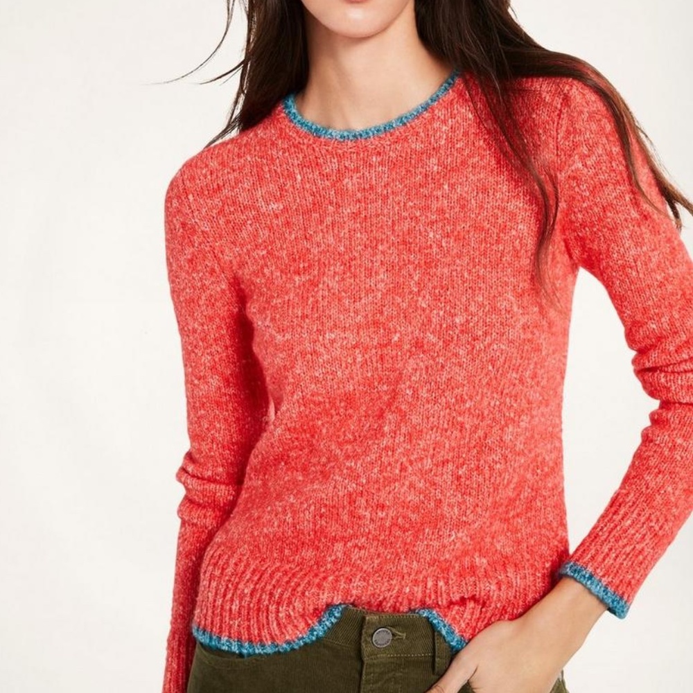 Brooks Brothers Wool-Cotton Blend Tipped Sweater (S)